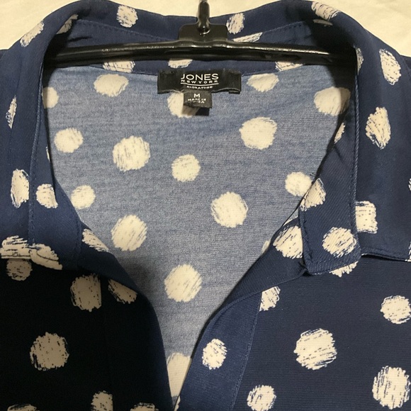 Jones of New York sz M sleeveless top/w/2 front pockets, collared neck - Picture 8 of 8